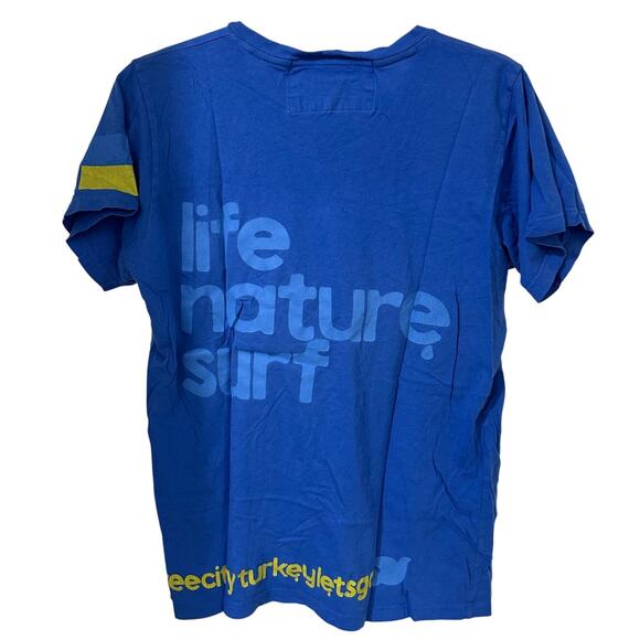 FreeCity Womens T-shirt Kaplankaya Turkey Life Nature Surf Blue, size Large - Picture 8 of 8